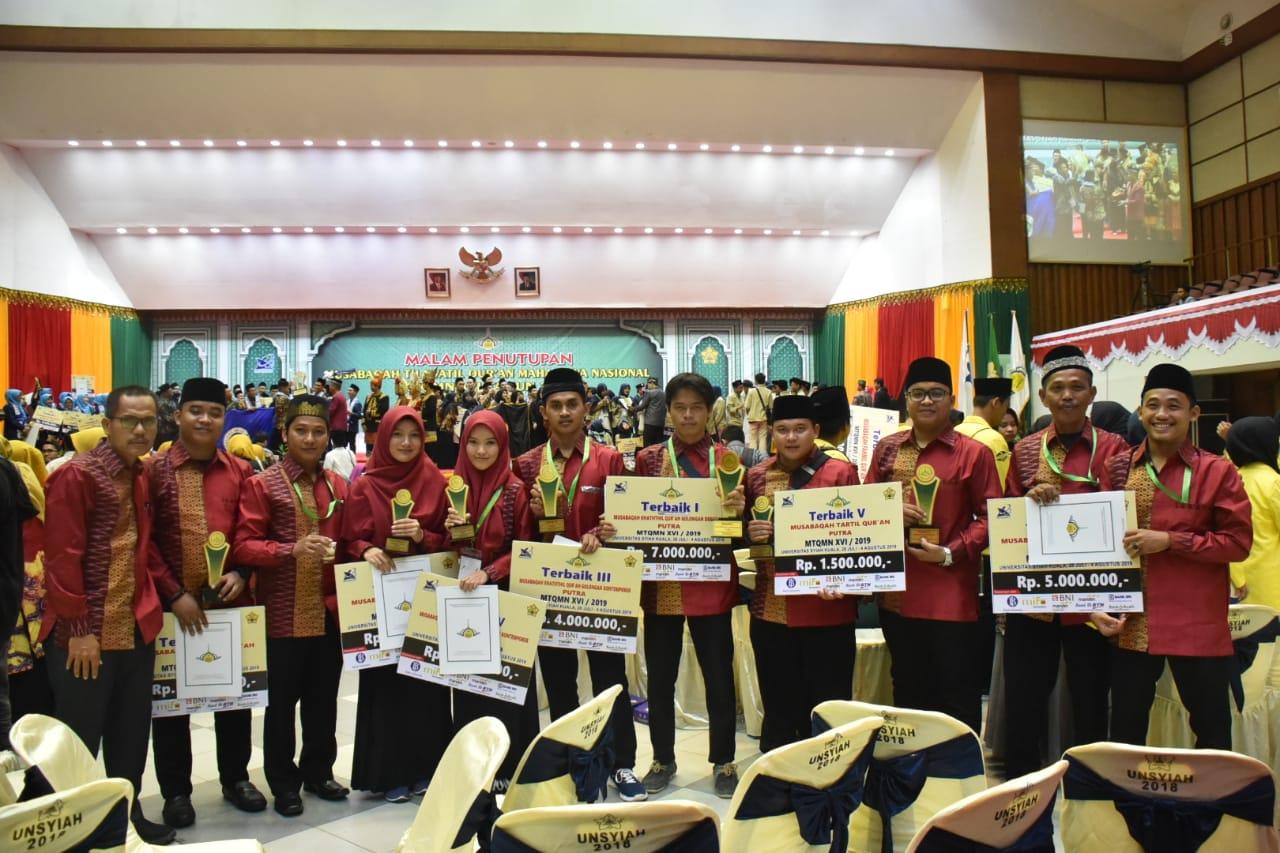 Raih Juara 1 Cabang Kaligrafi Dekorasi Putra,Unimed Masuk 10 Besar di MTQMN XIV 2019